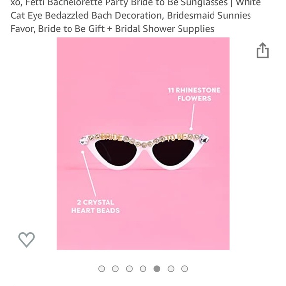 “Bride To Be” xo, fetti Sunglasses with embellishments - Picture 4 of 7